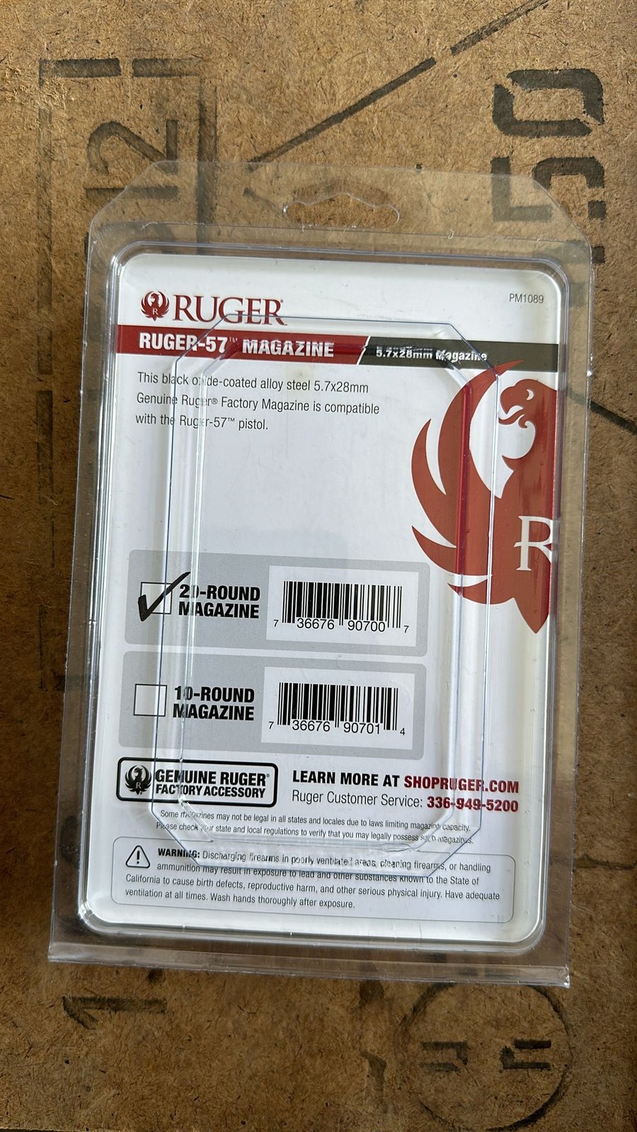 Orijinal Ruger 57 5.7x28 19 Kapasiteli Şarjör